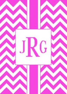 Monogram this cool chevron blanket with your baby's initials