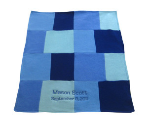 Cashmere patchwork blanket designed for Namely Newborns